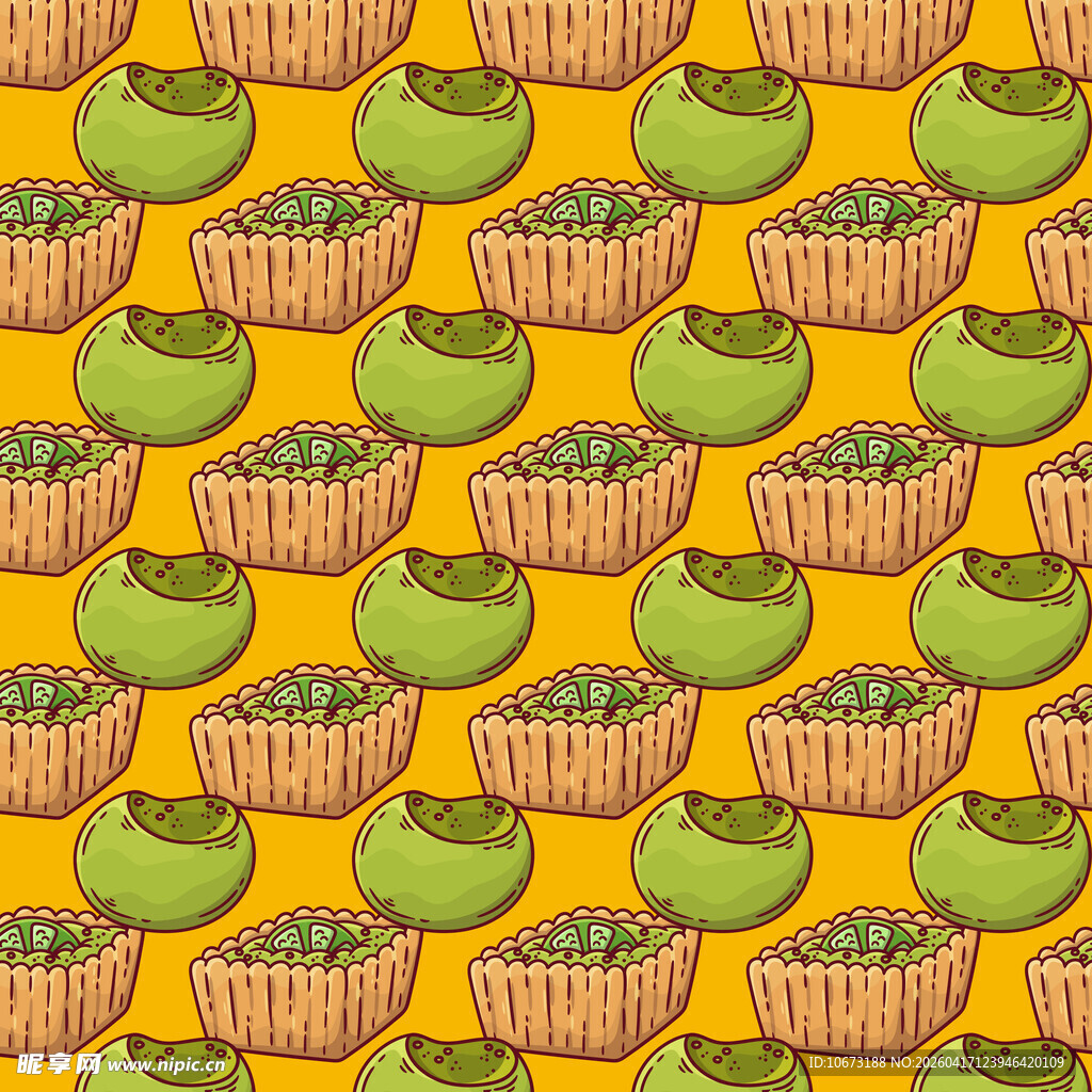 抹茶甜品图案背景