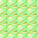清新绿色蛋糕图案背景