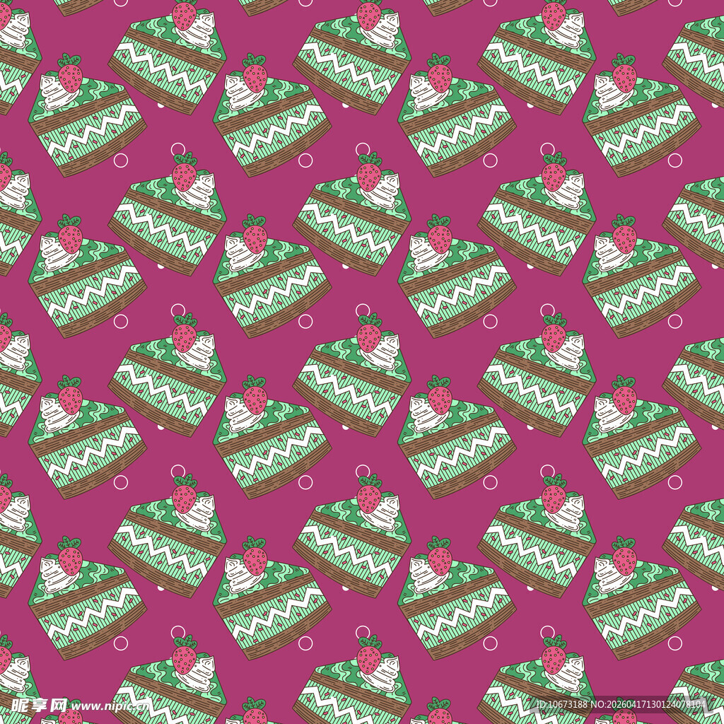 粉色背景抹茶蛋糕图案背景