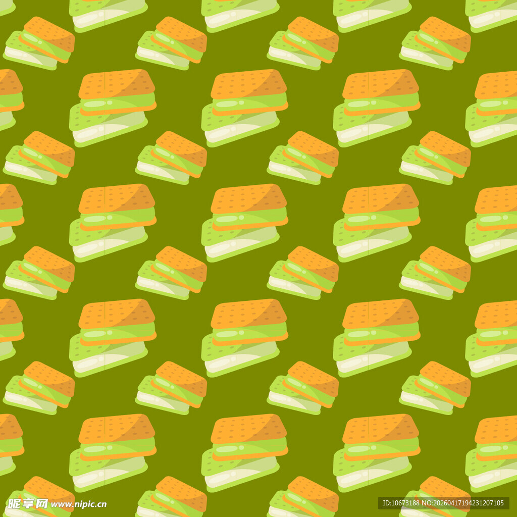 抹茶饼干图案背景