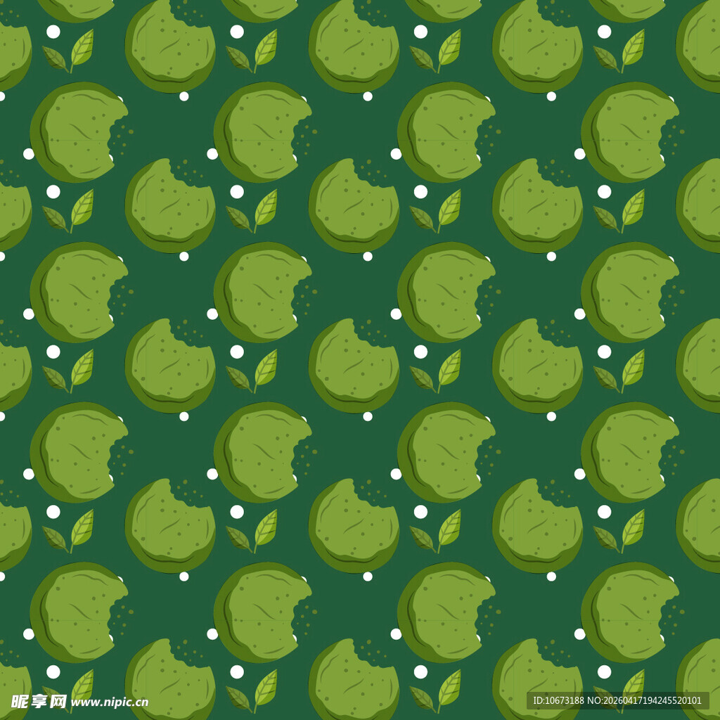 抹茶曲奇饼干图案背景纹理