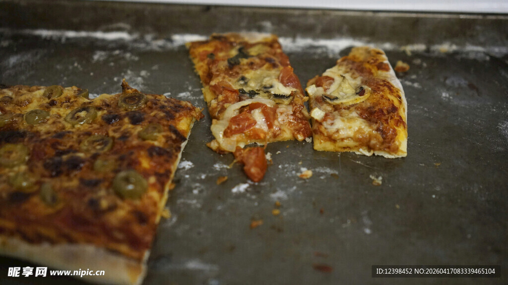 美味切片披萨展示