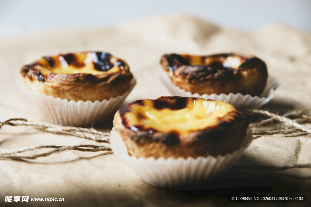 美味葡式蛋挞特写