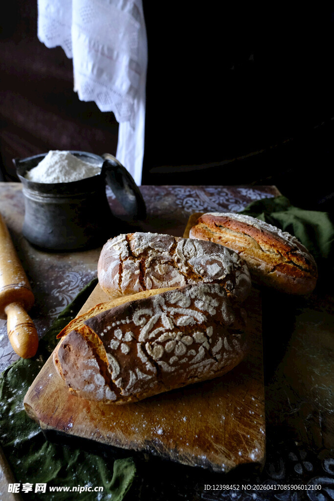美味手工面包展示