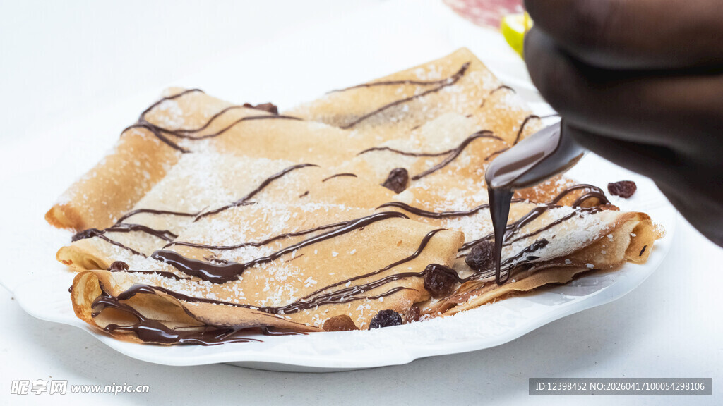 美味巧克力酱千层饼