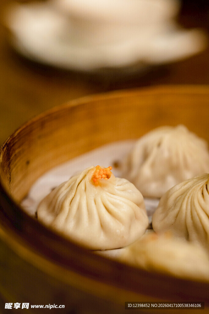 美味小笼包特写
