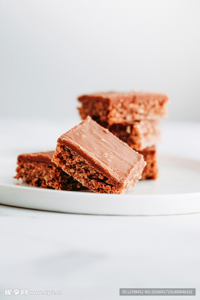 美味巧克力方块糕点