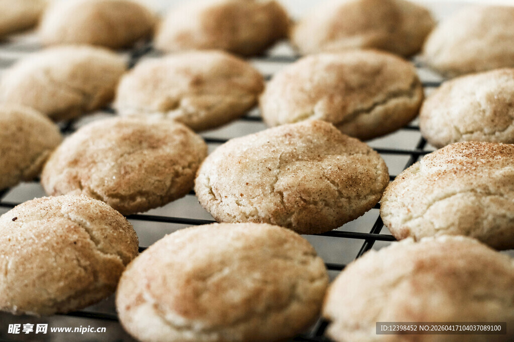 烘焙饼干整齐排列