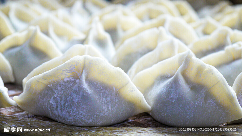 美味饺子整齐排列