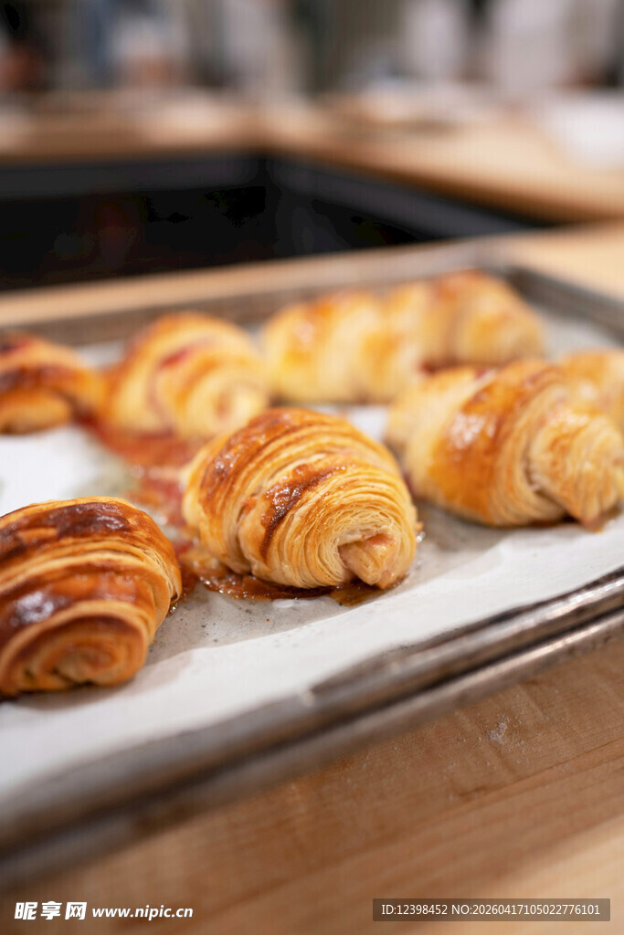 美味烘焙牛角包展示