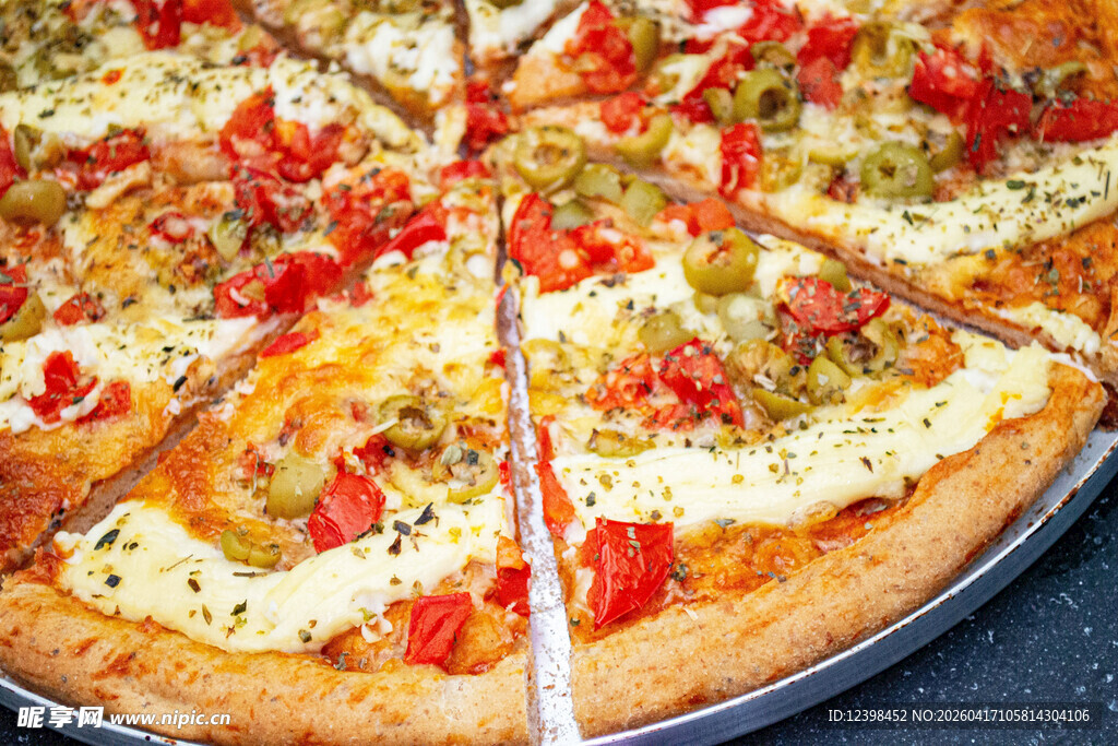 美味多彩蔬菜披萨