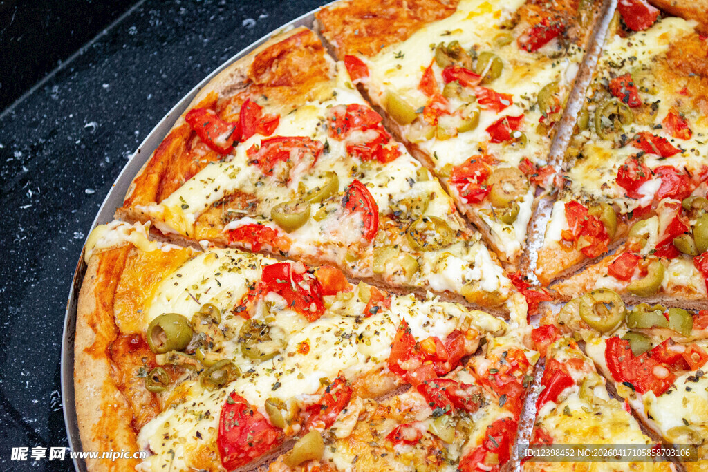 美味多彩蔬菜披萨