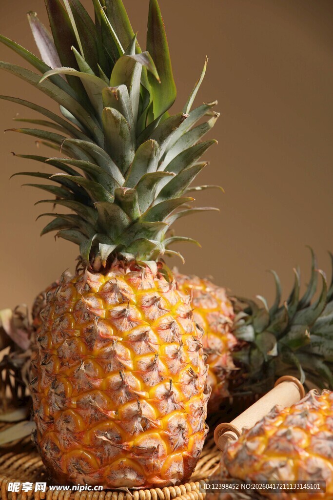新鲜菠萝特写