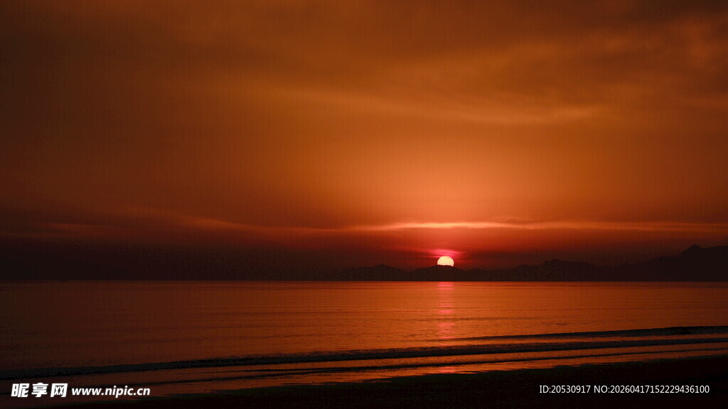 海边日出朝霞橘子海