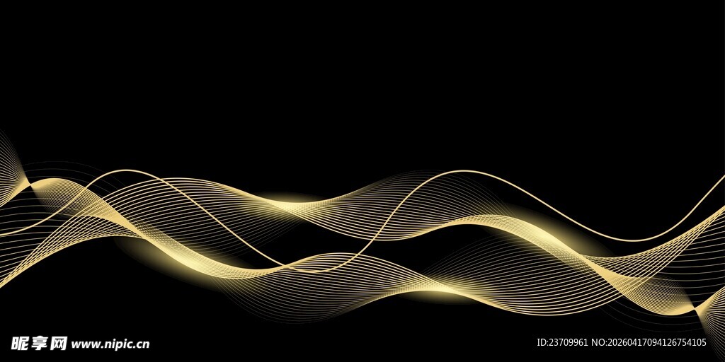 黑金波浪背景