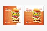 汉堡促销海报