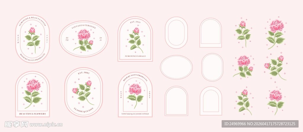 花卉图案装饰模板