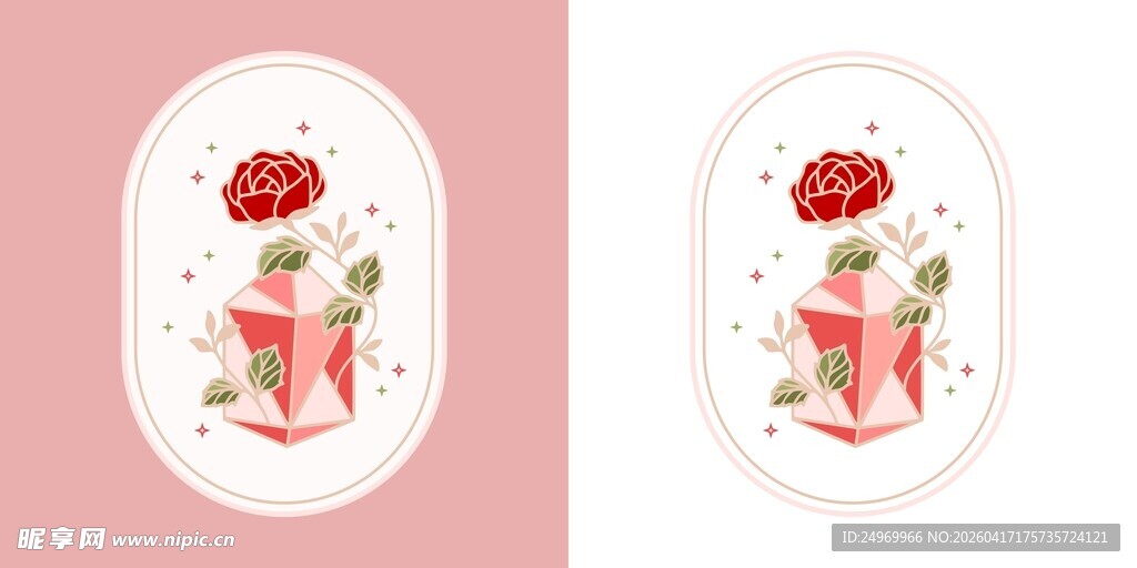 圣诞主题袜子装饰插画