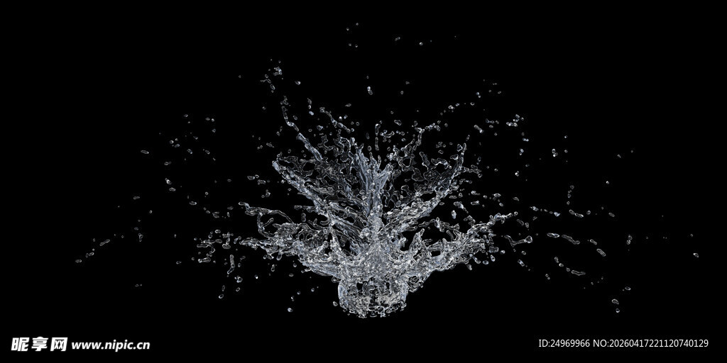 飞溅水花  