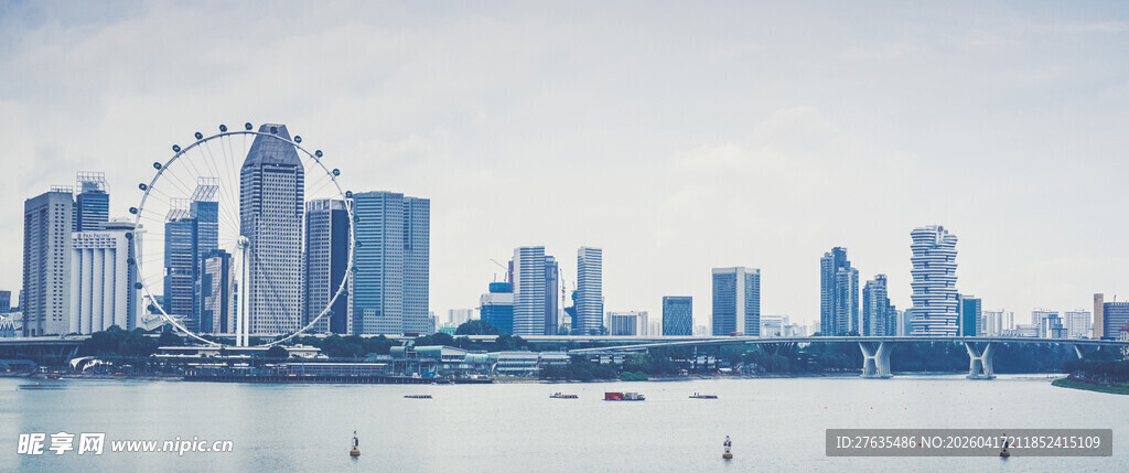 新加坡城市天际线风光