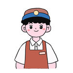 五一劳动节店员职业免抠元素