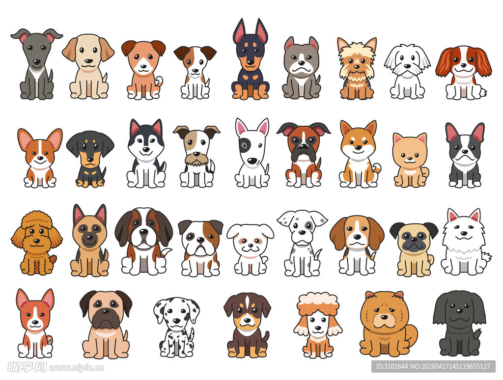 外国宠物狗卡通