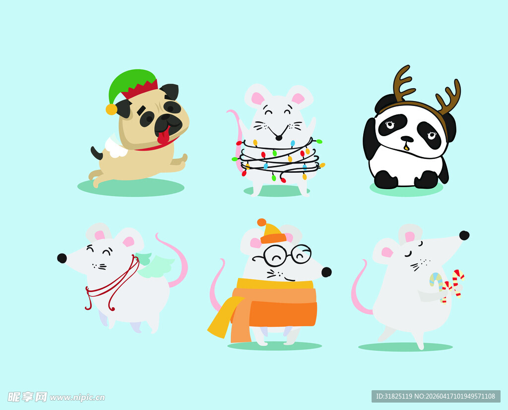 可爱动物卡通形象集合