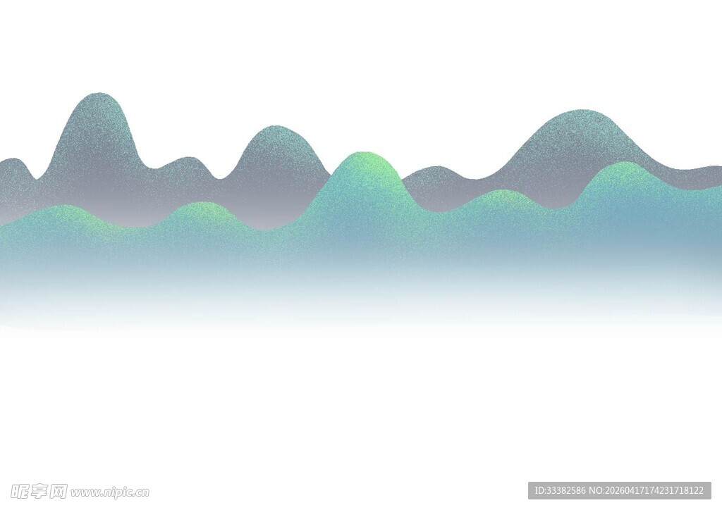 梦幻渐变山峦风景