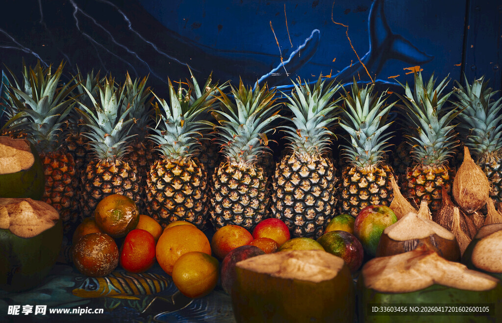 多彩热带水果展示