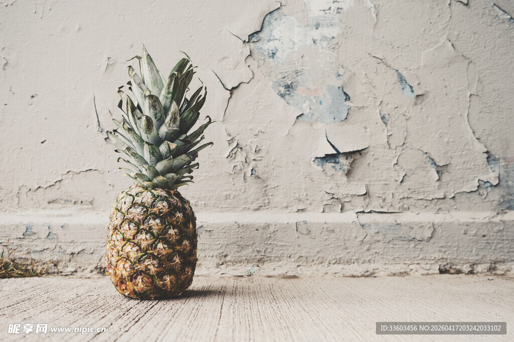 复古风下的单颗菠萝静物