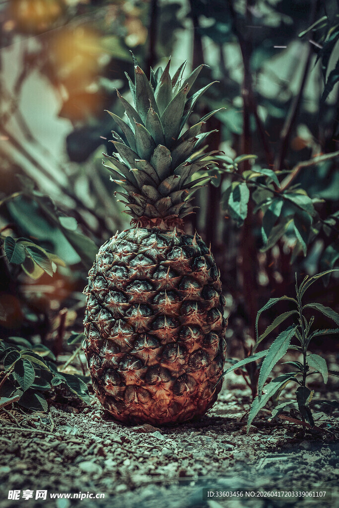 地上的成熟菠萝