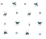 数码印简约几何图案飞机图标集合