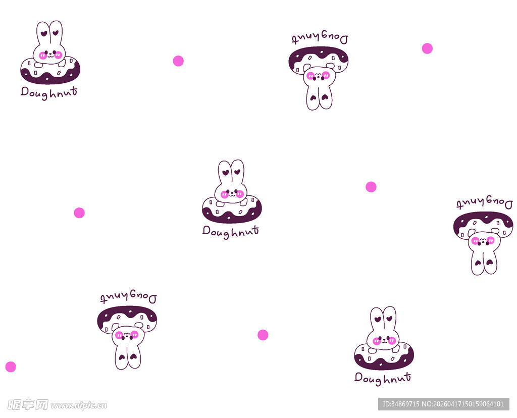 数码印花可爱卡通小熊图案背景