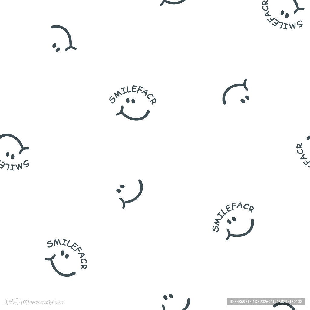 数码印花笑脸图案背景图