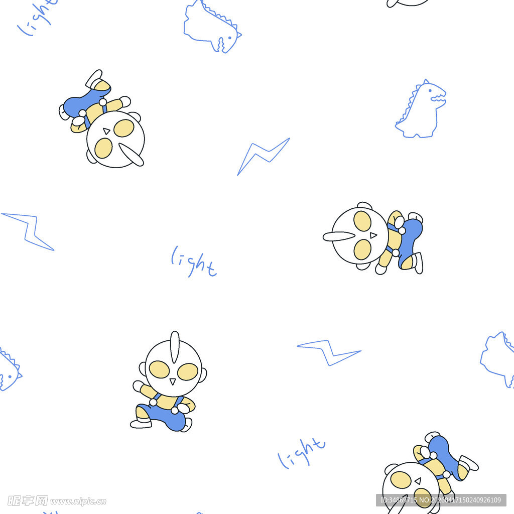 数码印卡通超人