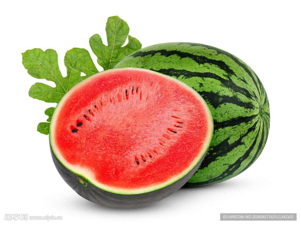 新鲜多汁的西瓜