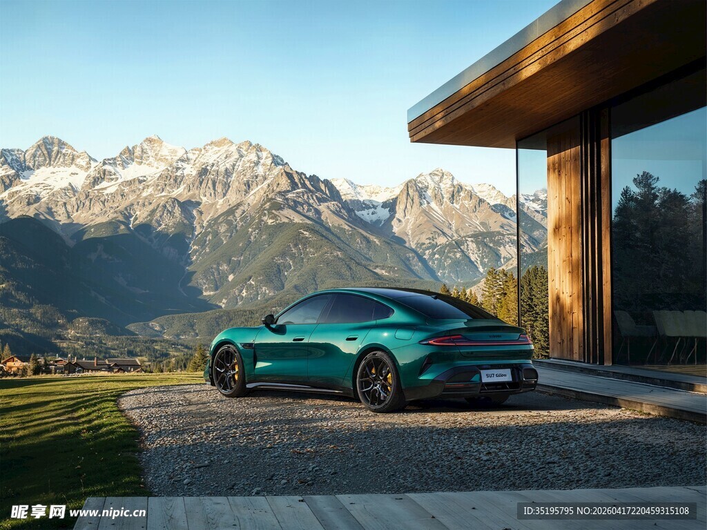 奢华跑车邂逅壮丽山景