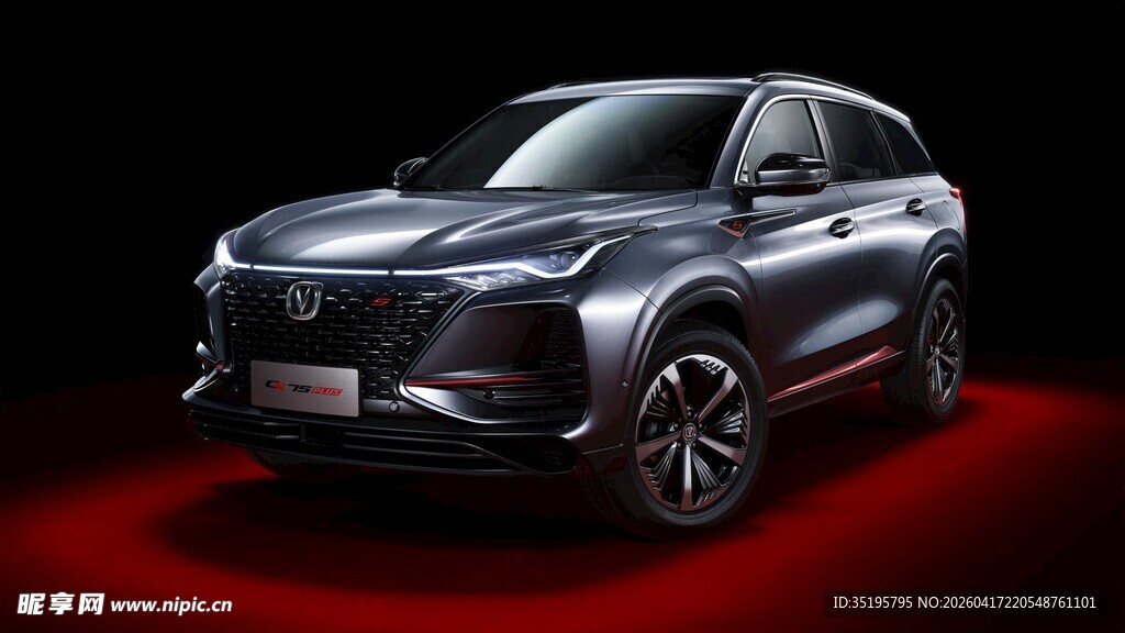 炫酷黑色SUV汽车展示