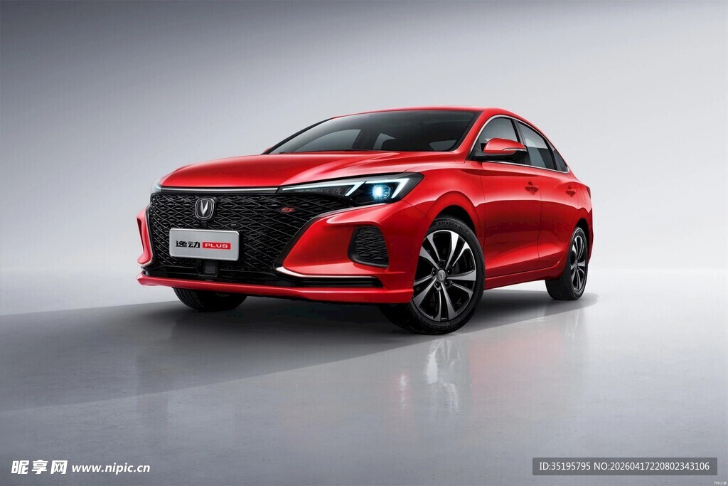 红色动感轿车展示