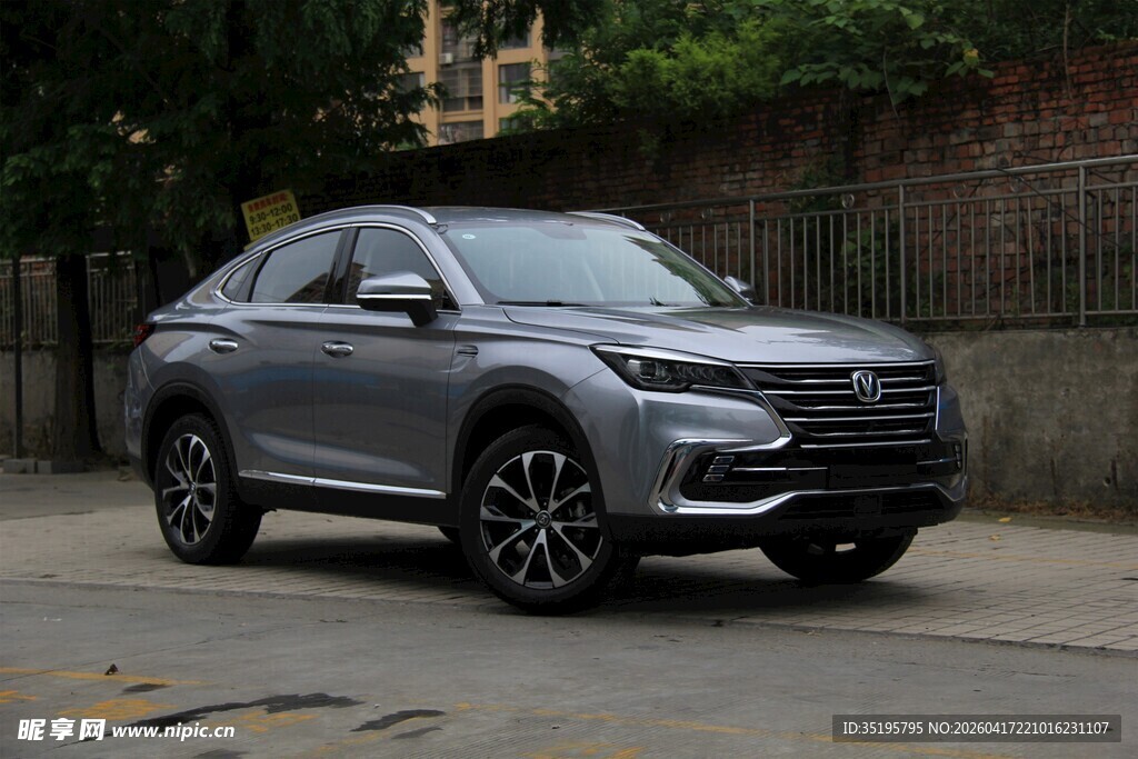 银灰色SUV停于路边