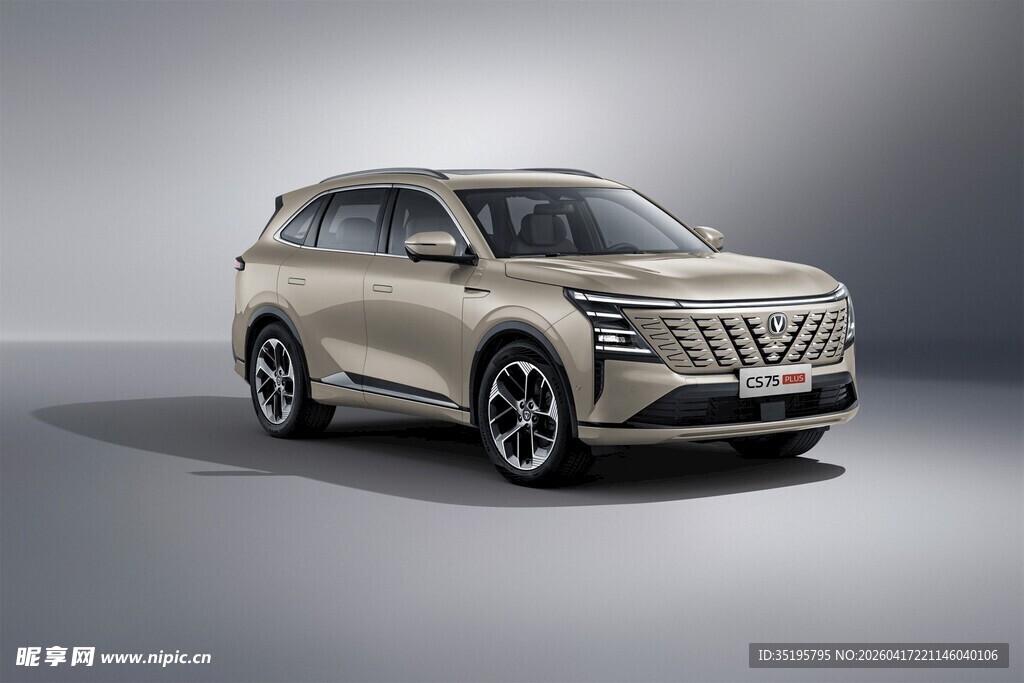 米色SUV汽车展示