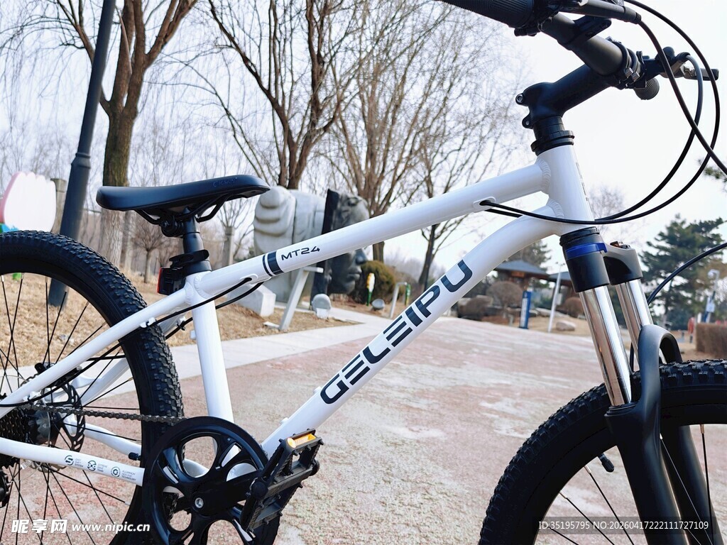 时尚山地自行车特写