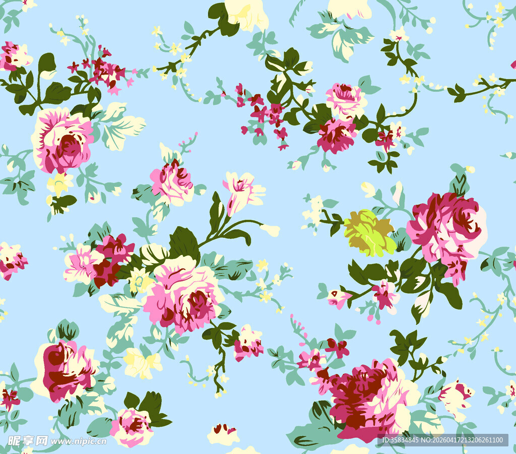 花卉 印花 图案