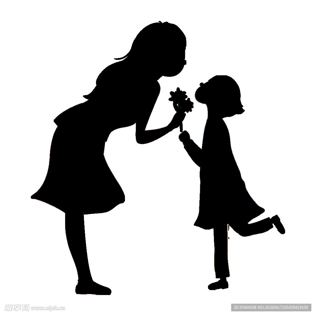 母女温馨互动剪影