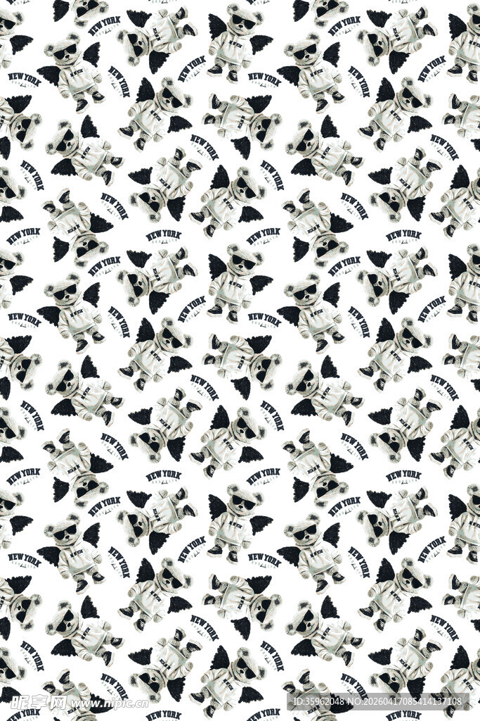 黑白花卉图案纹理背景