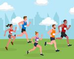 跑步运动插画