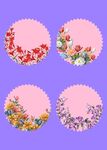 花卉圆形边框