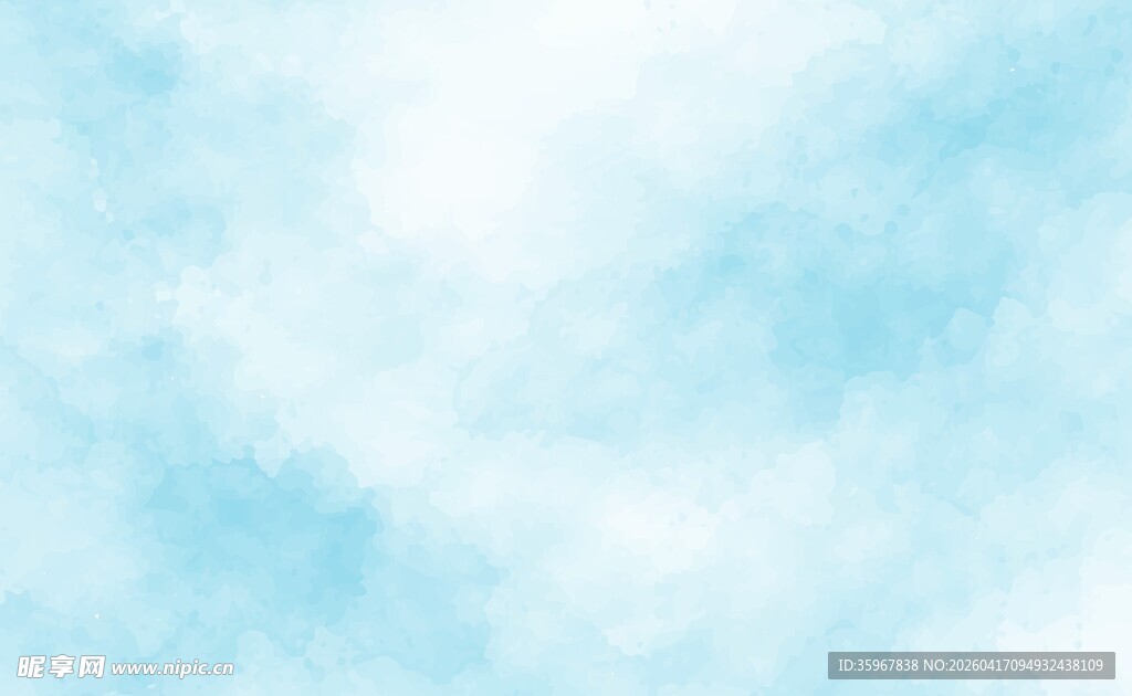 淡蓝水彩背景