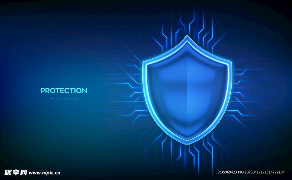 科技盾牌背景