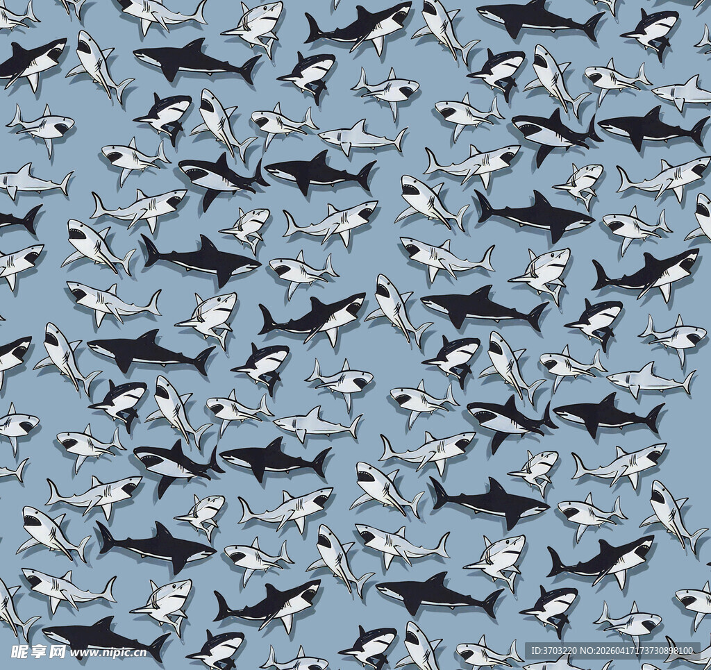 群鱼鲨鱼的壮观景象